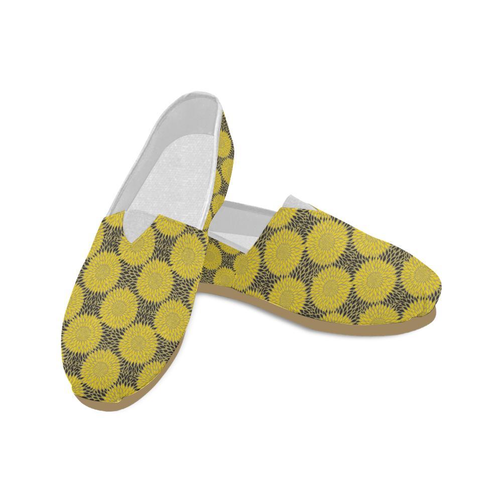 Sunflower Pattern Print Design SF06 Women Casual Shoes-JorJune.com