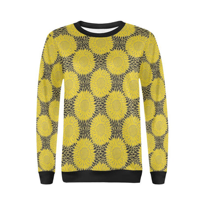 Sunflower Pattern Print Design SF06 Women Long Sleeve Sweatshirt-JorJune