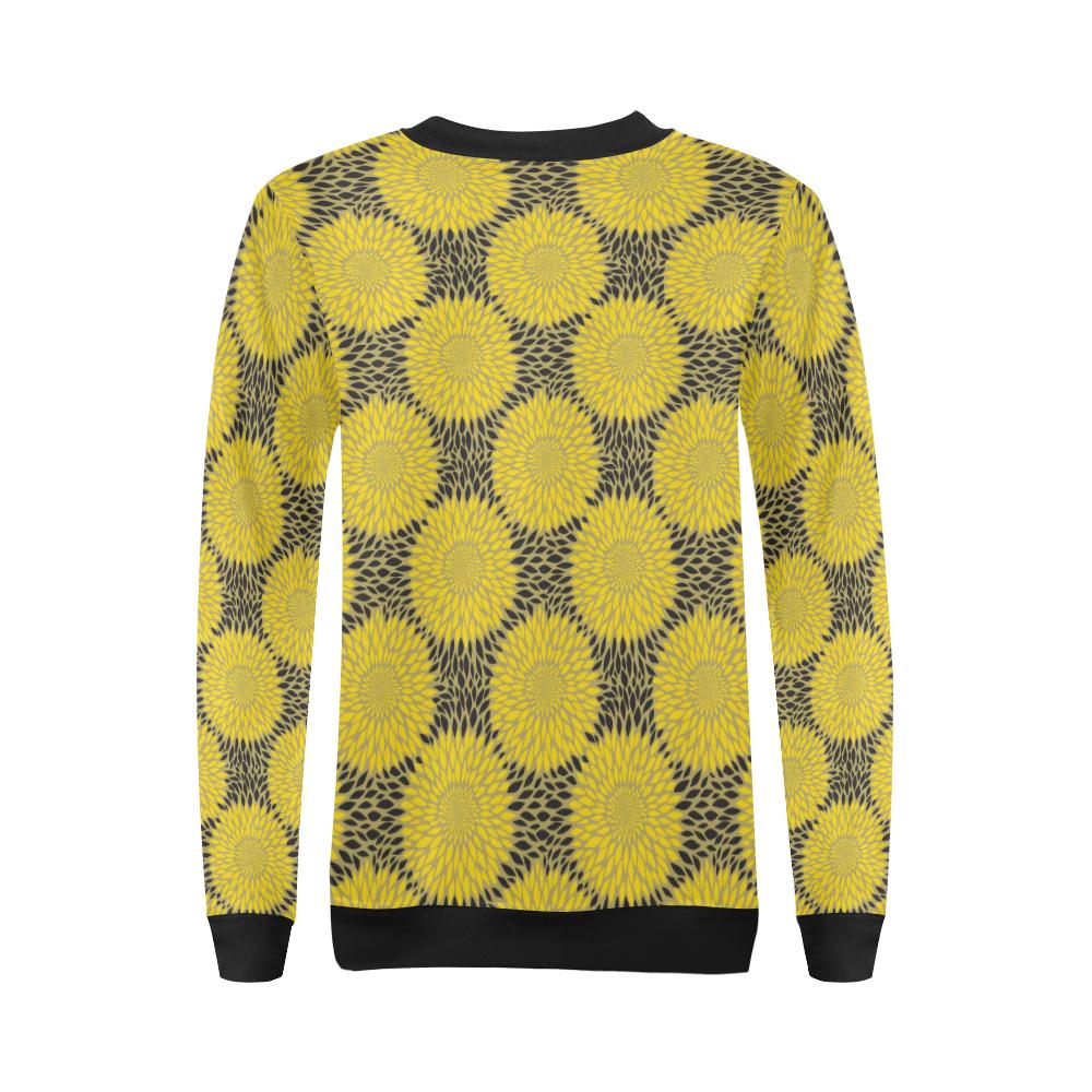 Sunflower Pattern Print Design SF06 Women Long Sleeve Sweatshirt-JorJune