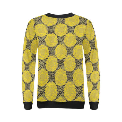 Sunflower Pattern Print Design SF06 Women Long Sleeve Sweatshirt-JorJune