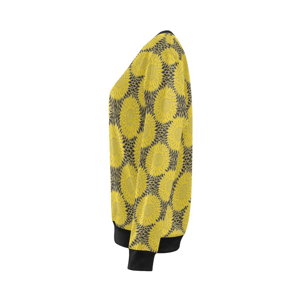 Sunflower Pattern Print Design SF06 Women Long Sleeve Sweatshirt-JorJune