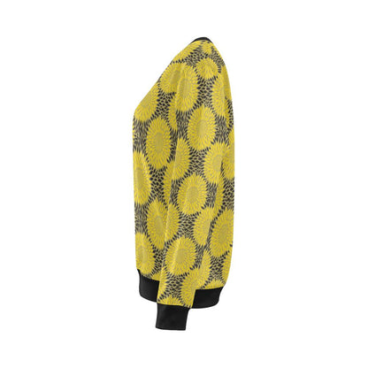 Sunflower Pattern Print Design SF06 Women Long Sleeve Sweatshirt-JorJune