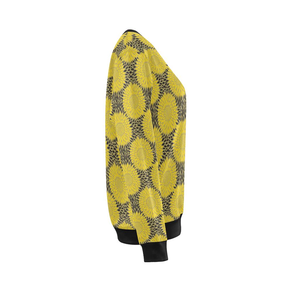 Sunflower Pattern Print Design SF06 Women Long Sleeve Sweatshirt-JorJune