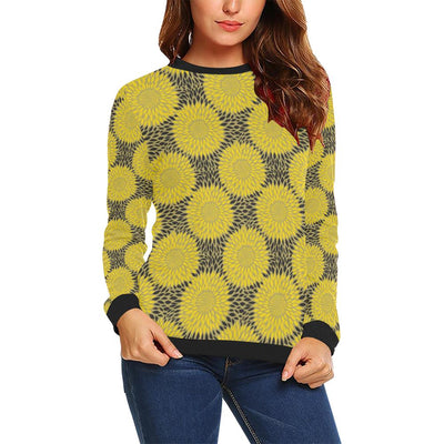 Sunflower Pattern Print Design SF06 Women Long Sleeve Sweatshirt-JorJune
