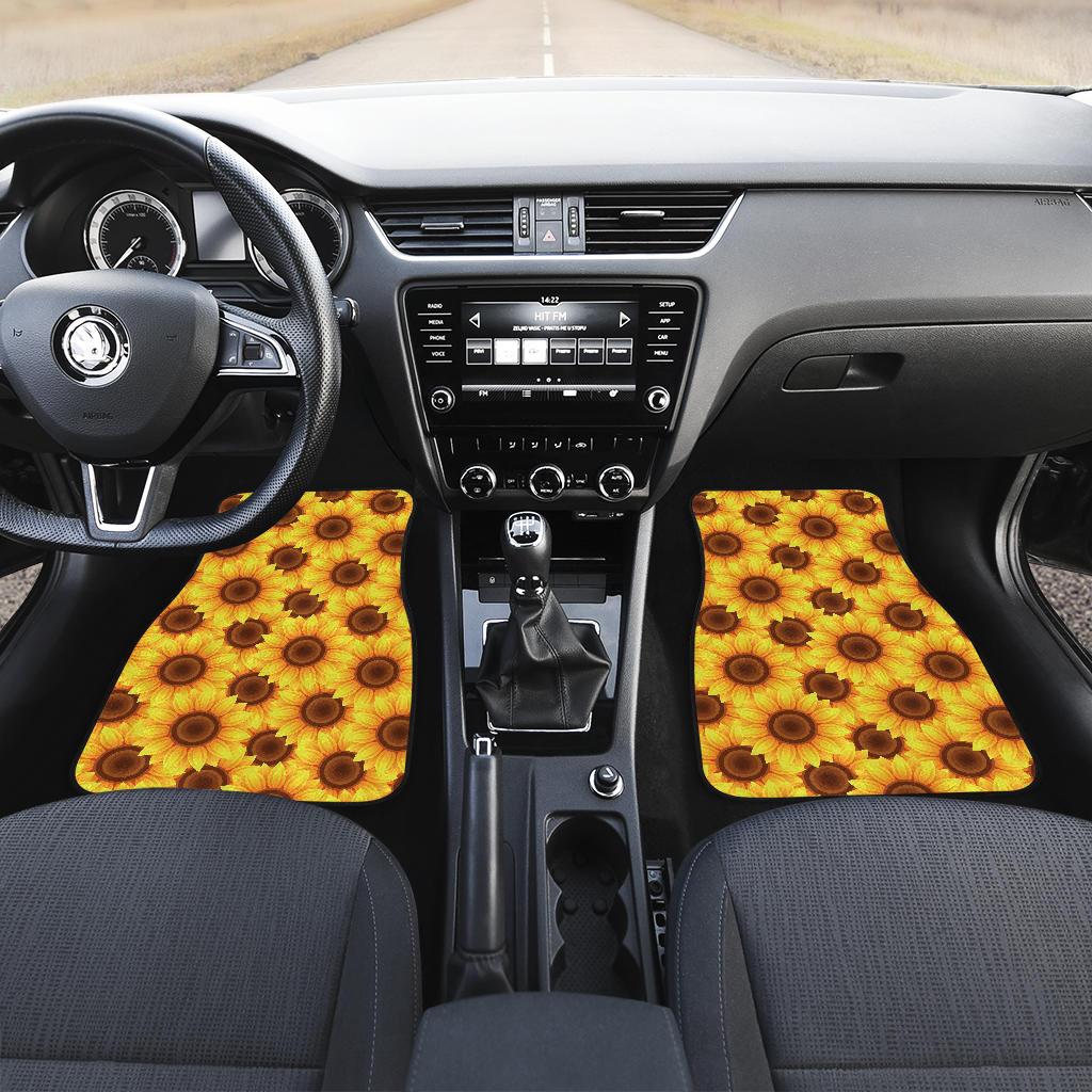 Sunflower Pattern Print Design SF07 Car Floor Mats-JORJUNE.COM