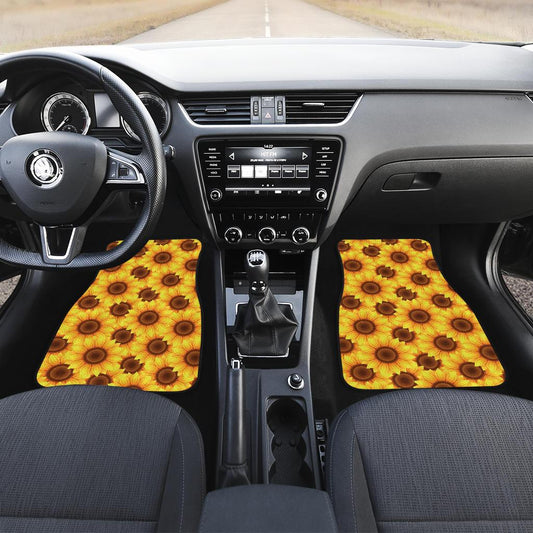 Sunflower Pattern Print Design SF07 Car Floor Mats-JORJUNE.COM