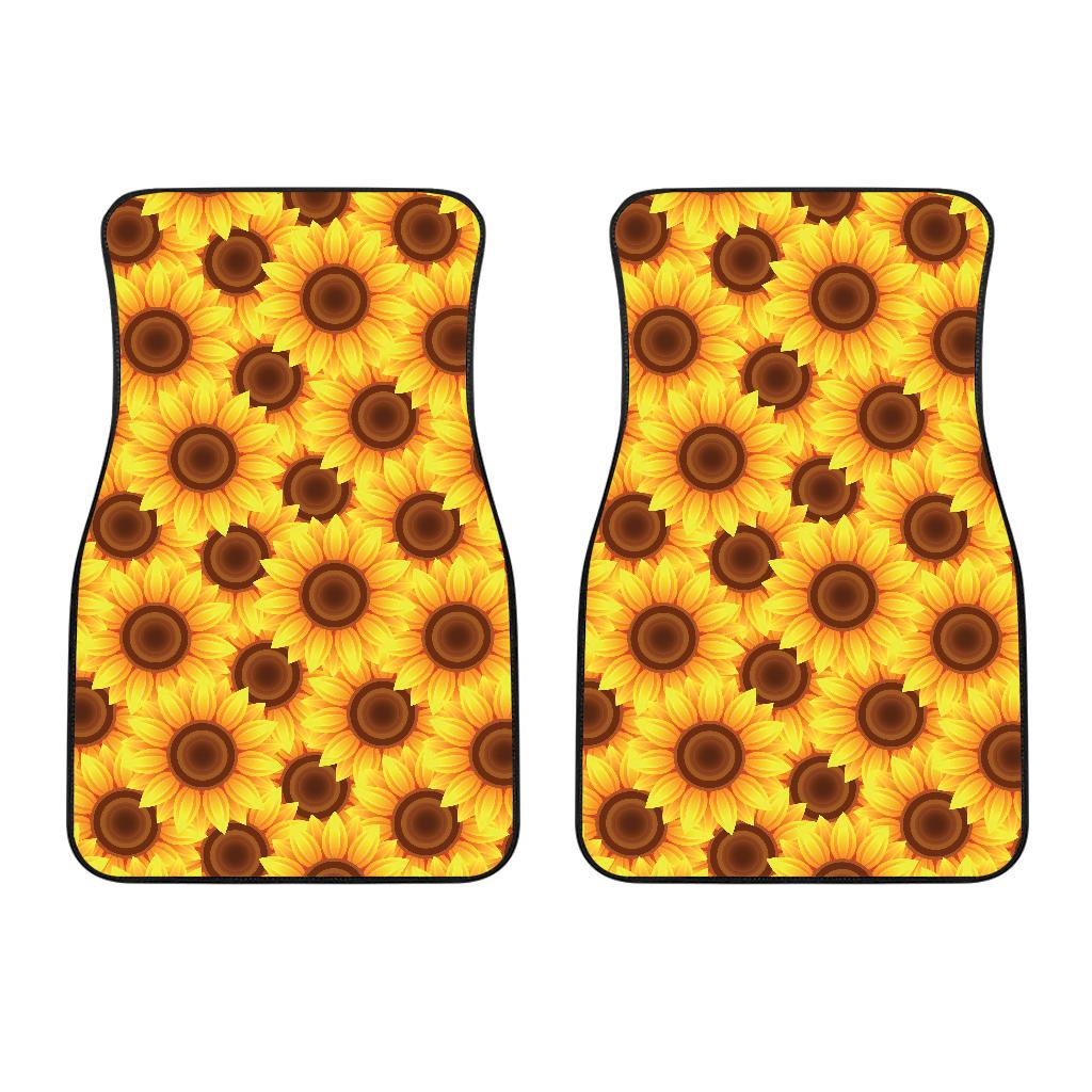 Sunflower Pattern Print Design SF07 Car Floor Mats-JORJUNE.COM