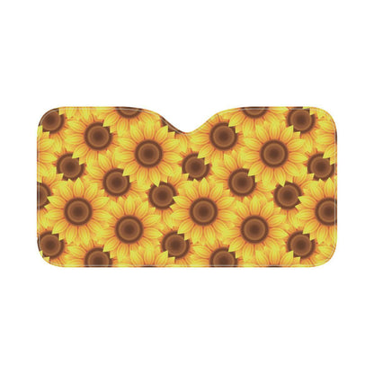 Sunflower Pattern Print Design SF07 Car Sun Shade-JorJune