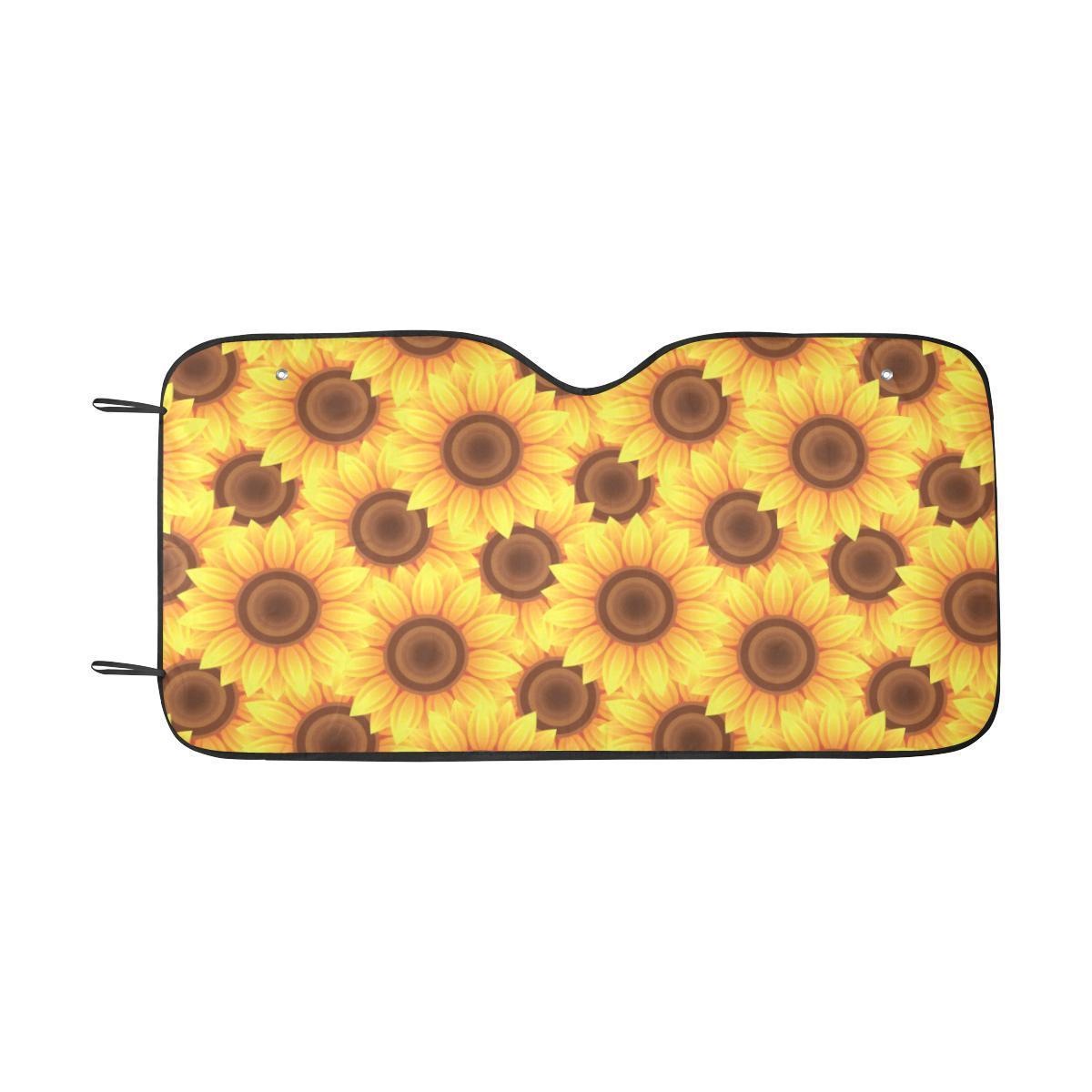 Sunflower Pattern Print Design SF07 Car Sun Shade-JorJune