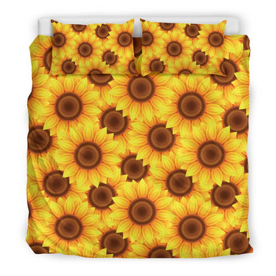 Sunflower Pattern Print Design SF07 Duvet Cover Bedding Set-JORJUNE.COM