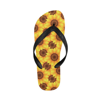 Sunflower Pattern Print Design SF07 Flip Flops-JorJune