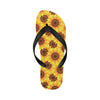 Sunflower Pattern Print Design SF07 Flip Flops-JorJune