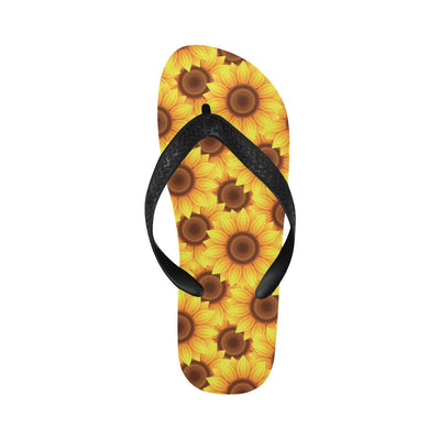 Sunflower Pattern Print Design SF07 Flip Flops-JorJune