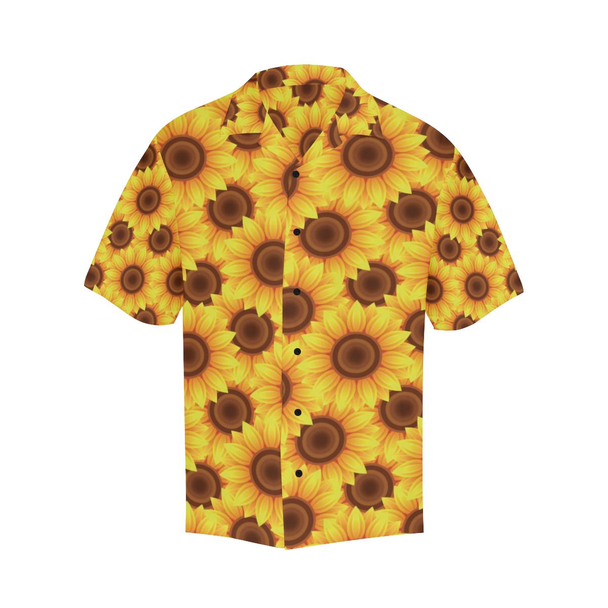 Sunflower Pattern Print Design SF07 Men Hawaiian Shirt-JorJune