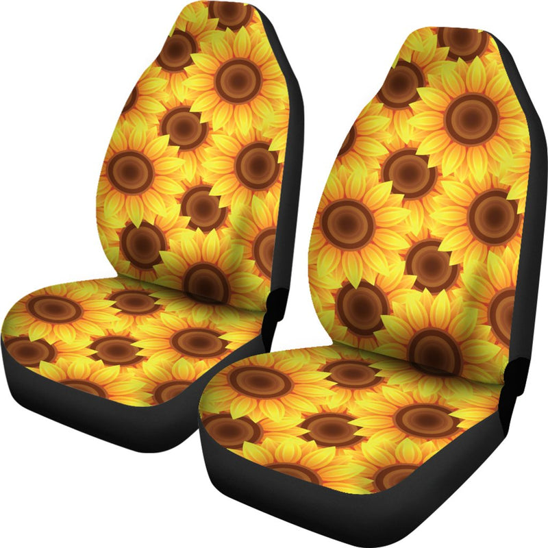 Sunflower Pattern Print Design SF07 Universal Fit Car Seat Covers-JorJune