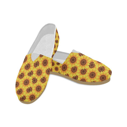 Sunflower Pattern Print Design SF07 Women Casual Shoes-JorJune.com