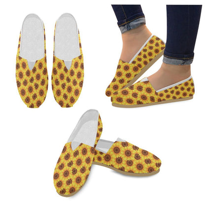 Sunflower Pattern Print Design SF07 Women Casual Shoes-JorJune.com
