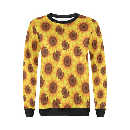 Sunflower Pattern Print Design SF07 Women Long Sleeve Sweatshirt-JorJune