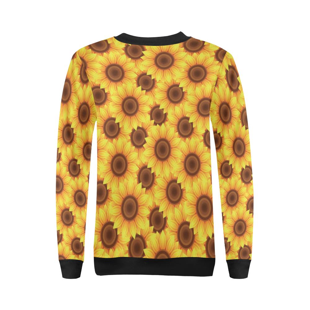 Sunflower Pattern Print Design SF07 Women Long Sleeve Sweatshirt-JorJune