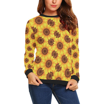 Sunflower Pattern Print Design SF07 Women Long Sleeve Sweatshirt-JorJune