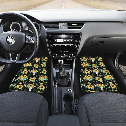 Sunflower Pattern Print Design SF08 Car Floor Mats-JORJUNE.COM