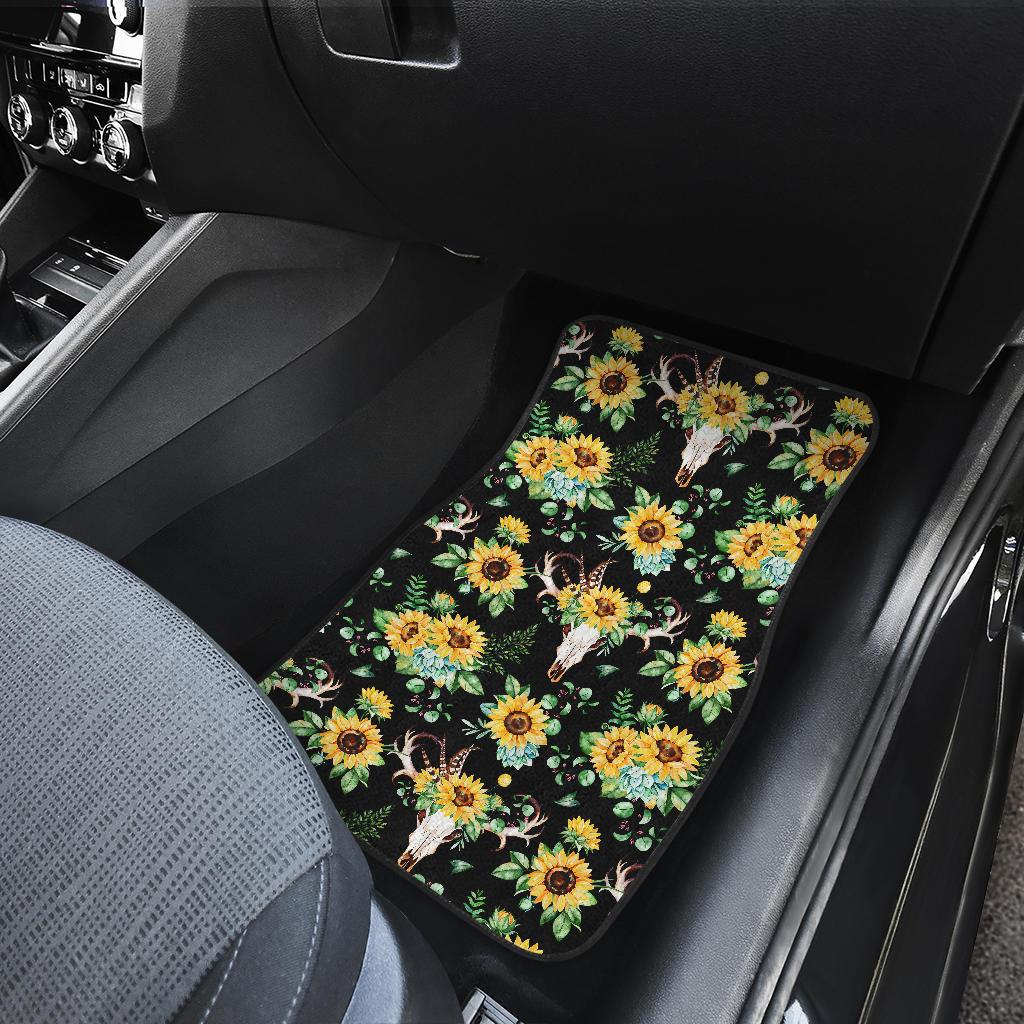 Sunflower Pattern Print Design SF08 Car Floor Mats-JORJUNE.COM