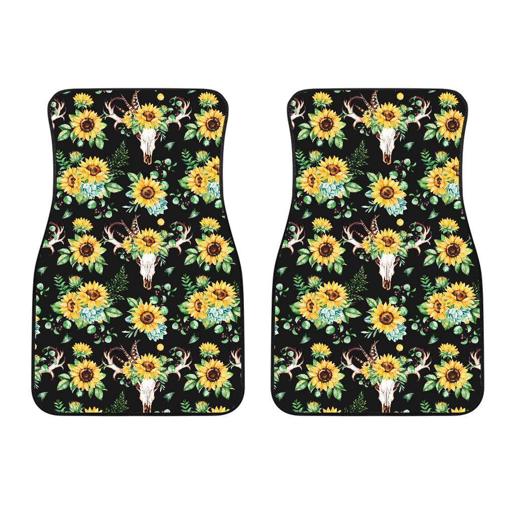 Sunflower Pattern Print Design SF08 Car Floor Mats-JORJUNE.COM