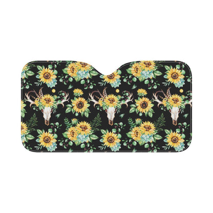 Sunflower Pattern Print Design SF08 Car Sun Shade-JorJune
