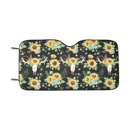 Sunflower Pattern Print Design SF08 Car Sun Shade-JorJune