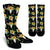 Sunflower Pattern Print Design SF08 Crew Socks-JORJUNE.COM