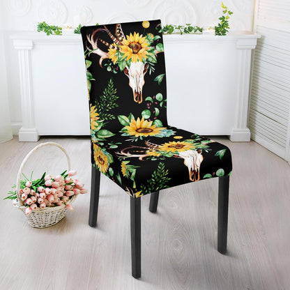 Sunflower Pattern Print Design SF08 Dining Chair Slipcover-JORJUNE.COM