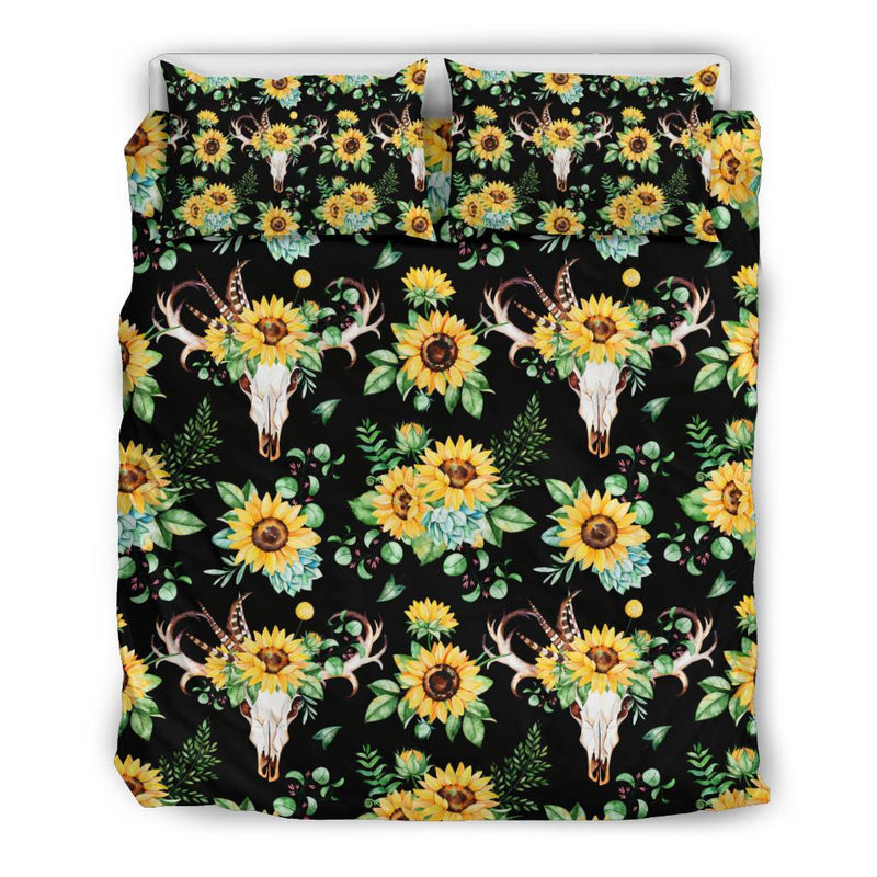 Sunflower Pattern Print Design SF08 Duvet Cover Bedding Set-JORJUNE.COM