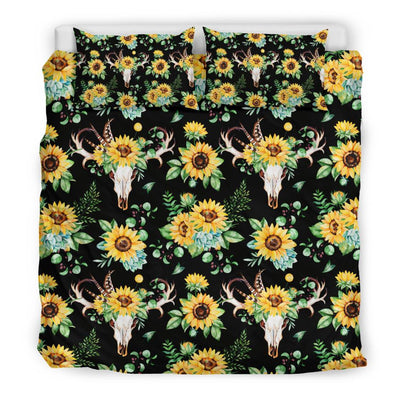 Sunflower Pattern Print Design SF08 Duvet Cover Bedding Set-JORJUNE.COM