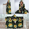 Sunflower Pattern Print Design SF08 Hooded Blanket-JORJUNE.COM