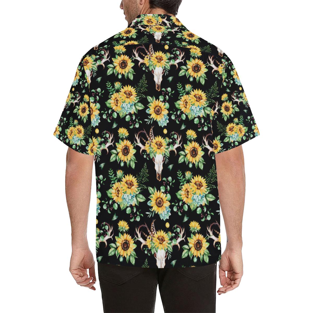 Sunflower Pattern Print Design SF08 Men Hawaiian Shirt-JorJune