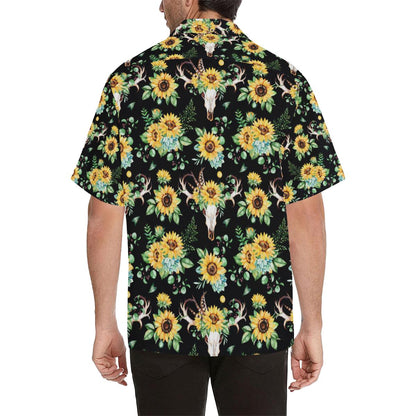 Sunflower Pattern Print Design SF08 Men Hawaiian Shirt-JorJune