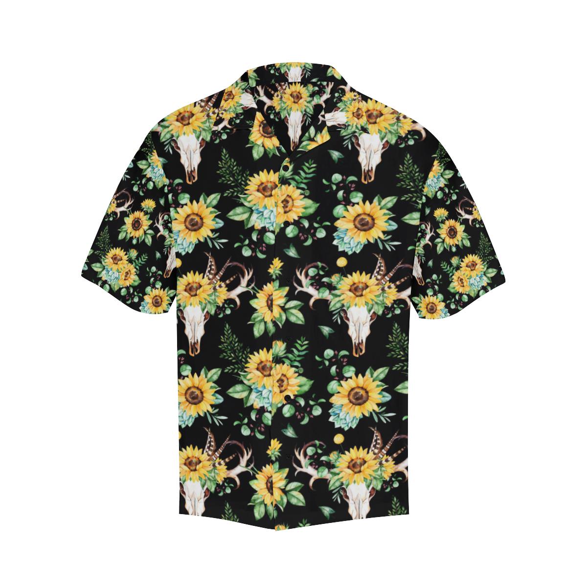 Sunflower Pattern Print Design SF08 Men Hawaiian Shirt-JorJune