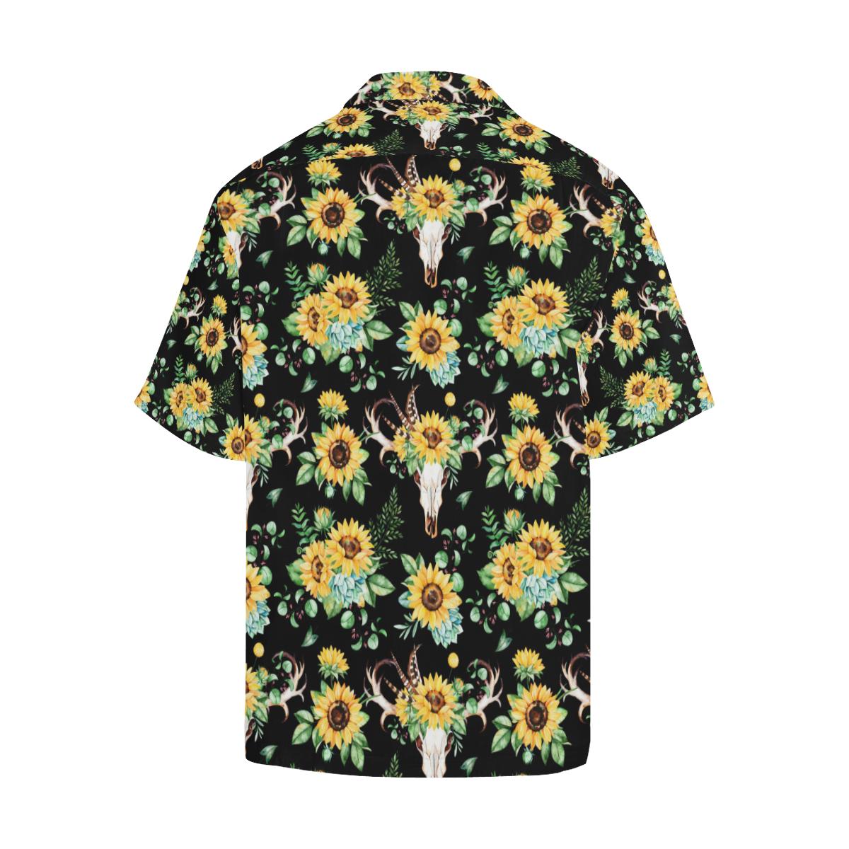 Sunflower Pattern Print Design SF08 Men Hawaiian Shirt-JorJune