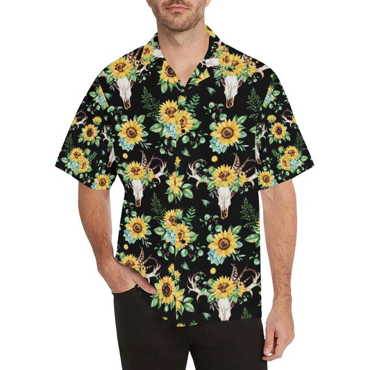 Sunflower Pattern Print Design SF08 Men Hawaiian Shirt-JorJune