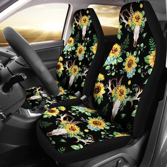 Sunflower Pattern Print Design SF08 Universal Fit Car Seat Covers-JorJune