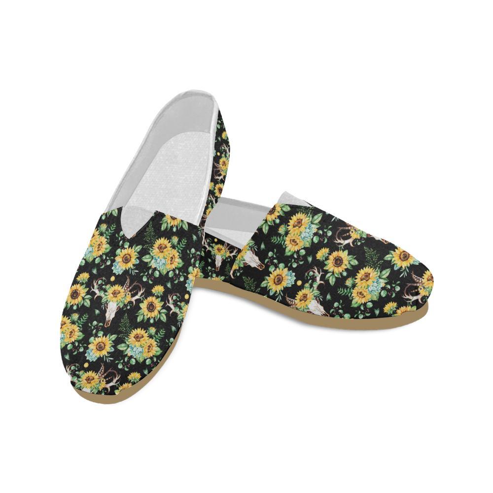 Sunflower Pattern Print Design SF08 Women Casual Shoes-JorJune.com