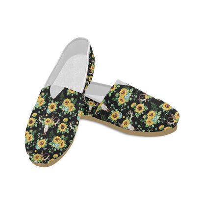 Sunflower Pattern Print Design SF08 Women Casual Shoes-JorJune.com