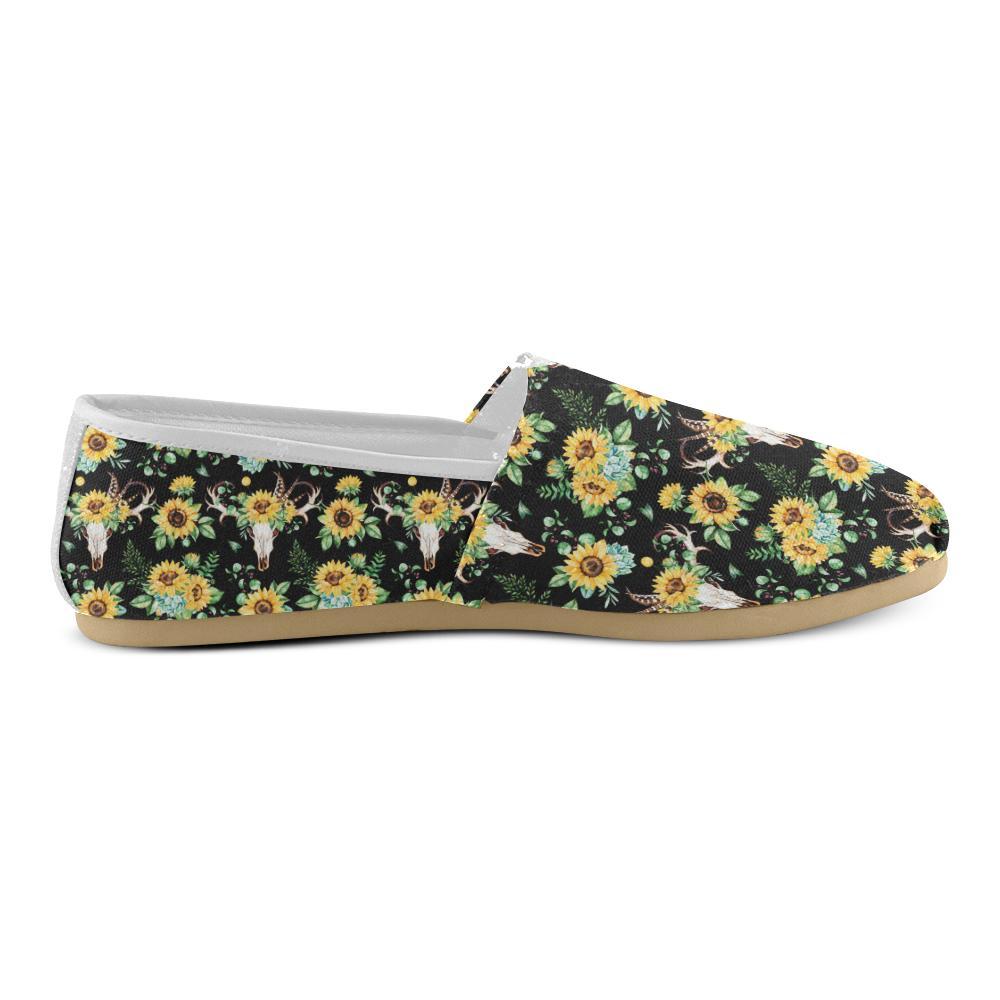 Sunflower Pattern Print Design SF08 Women Casual Shoes-JorJune.com