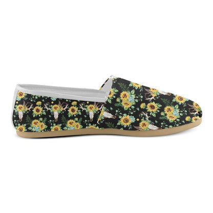 Sunflower Pattern Print Design SF08 Women Casual Shoes-JorJune.com