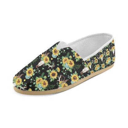Sunflower Pattern Print Design SF08 Women Casual Shoes-JorJune.com