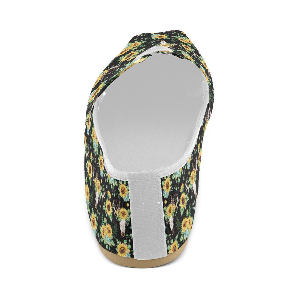 Sunflower Pattern Print Design SF08 Women Casual Shoes-JorJune.com