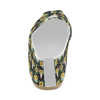 Sunflower Pattern Print Design SF08 Women Casual Shoes-JorJune.com