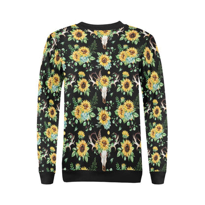 Sunflower Pattern Print Design SF08 Women Long Sleeve Sweatshirt-JorJune