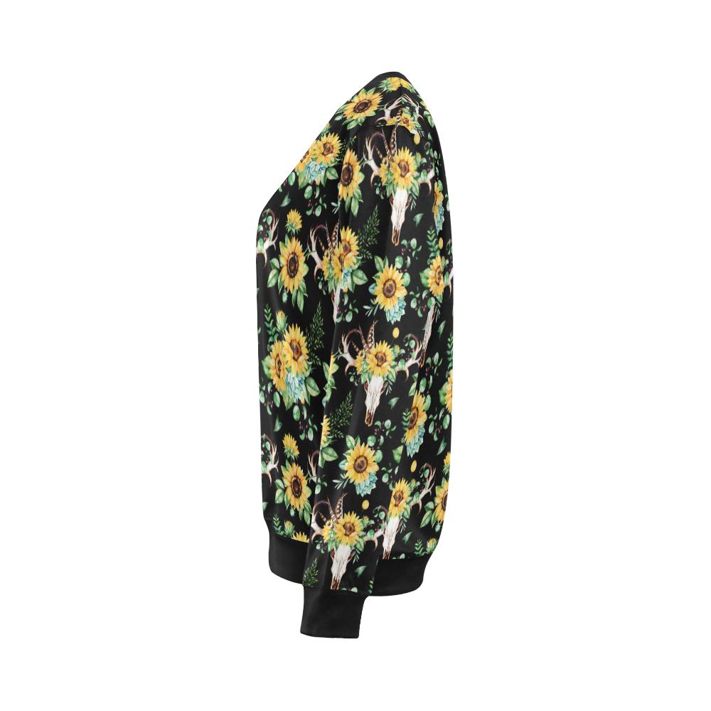 Sunflower Pattern Print Design SF08 Women Long Sleeve Sweatshirt-JorJune