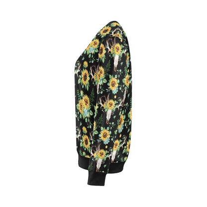 Sunflower Pattern Print Design SF08 Women Long Sleeve Sweatshirt-JorJune